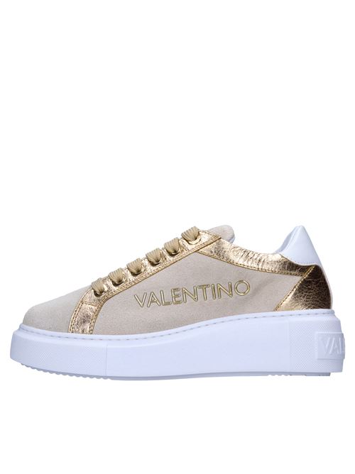 Sneakers in camoscio VALENTINO | 91B2208CAM CRUST LEATHERBEIGE-ORO